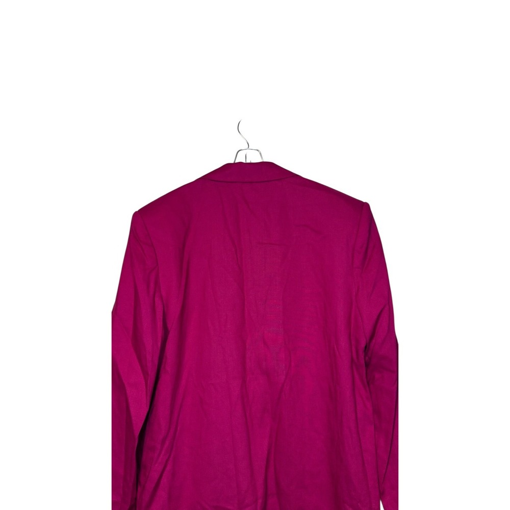 Orvis Womens Blazer Jacket Vintage Lined One Button Hot‎ Pink 12 Made In The USA - Picture 10 of 10